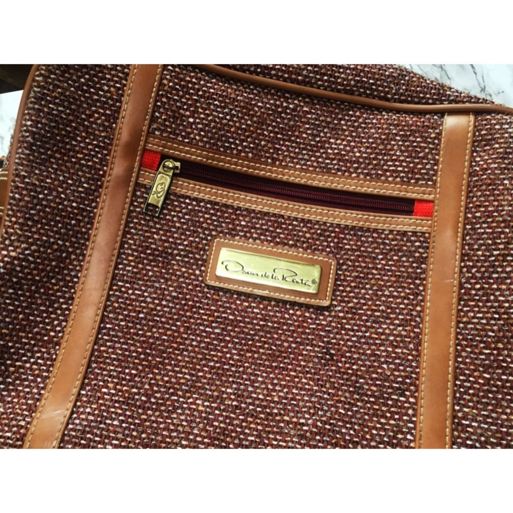Vintage Oscar de la Renta Tweed Overnight Bag